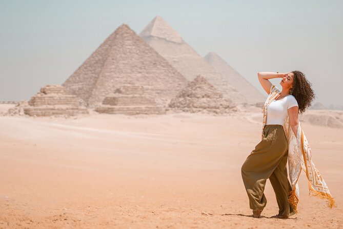 2 hrs Unique Photo session (PhotoShoot) at the Pyramids of Giza - Stop 1: the panoramic view shot, built for the 9-pyramid lineup