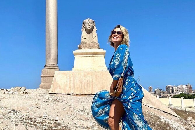 Alexandria Full Day to The so called, Bride of the Mediterranean - Entering Kom el Shoqafa catacombs, where art styles overlap