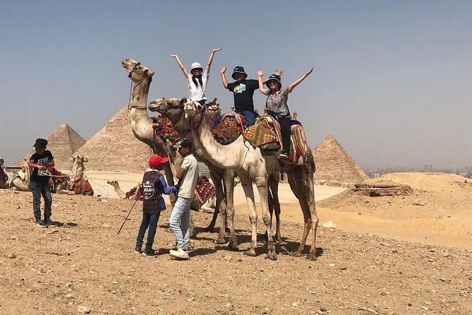 All inclusive 12 Hrs Giza Pyramids, Sphinx Egyptian museum Market Dinner cruise - Giza Pyramids and the Sphinx area: camel ride plus major photo time