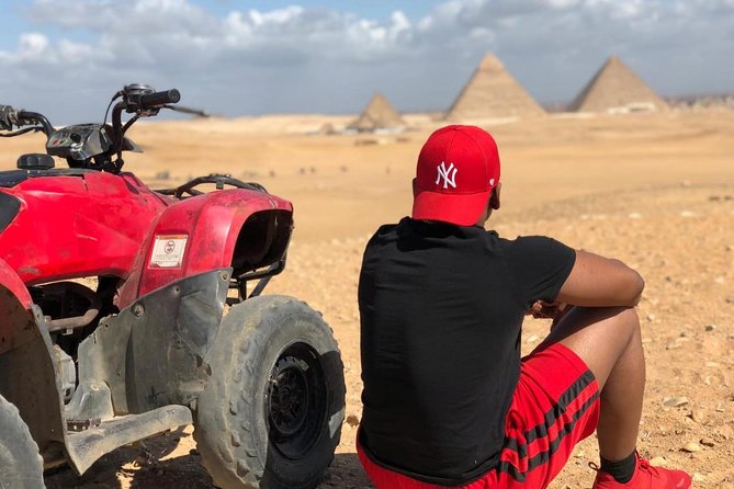 All inclusive Tour Giza Pyramids Sphinx Quadbike Camels Lunch - Sphinx Stop: Seeing the Icon and the Temple Area Too