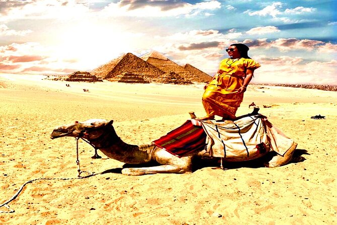 All inclusive Tour to Giza pyramids,Sphinx,inside pyramid,Camel - Panorama time: Great Pyramid, Chephren, and Mycerinus explained