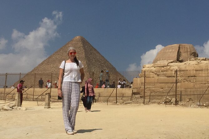 All inclusive Tour To Giza Pyramids, Sphinx, Sakkara & Dahshur - Stop 2: Great Sphinx, the West-facing guardian you can actually read