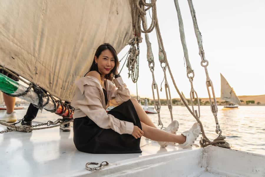 Aswan: Felucca Ride on The Nile River with an Egyptian Meal - Photo and comfort strategy for islands, banks, and river life