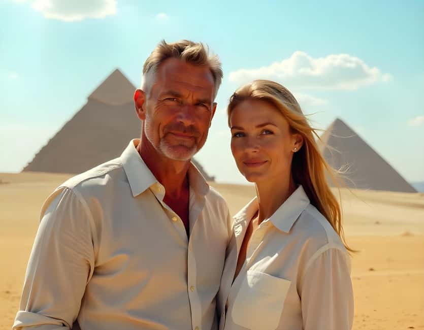Cairo: Giza Pyramids Skip-the-Line Fast Entry Pass - ID checks and site rules, passport ready