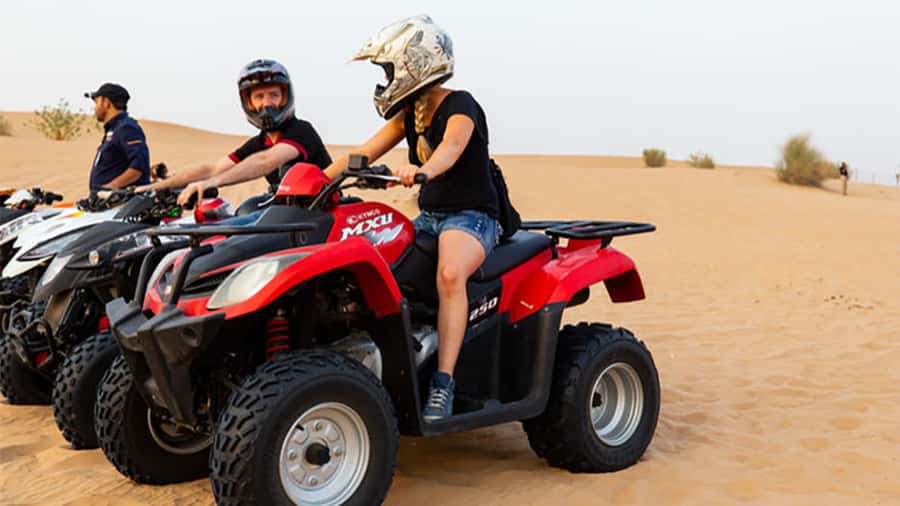 Cairo: Private Quad Bike Desert Tour with Pyramids & Sunset - Sunset camel time on the plateau