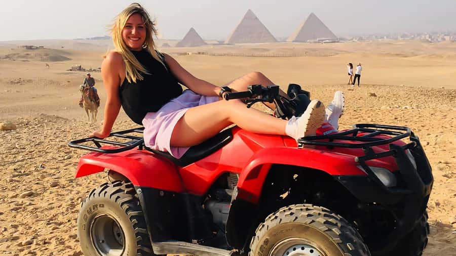 Cairo: Private Quad Bike Desert Tour with Pyramids & Sunset - Quad-bike lesson near Giza, and what you should watch for