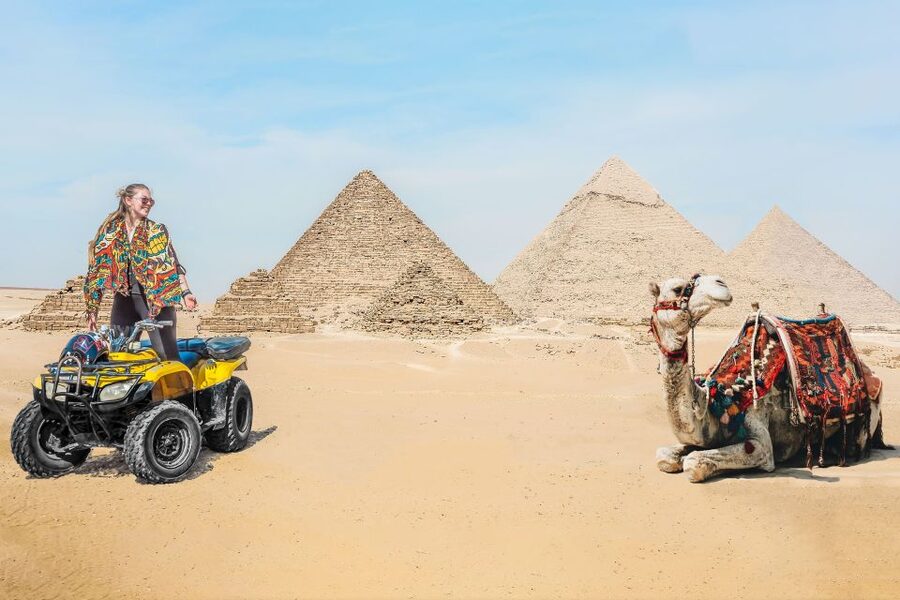 Cairo: Pyramids Quad Bike Adventure & Optional Camel Ride - The Pyramids and Sphinx Moment: Seeing It From the Desert Side