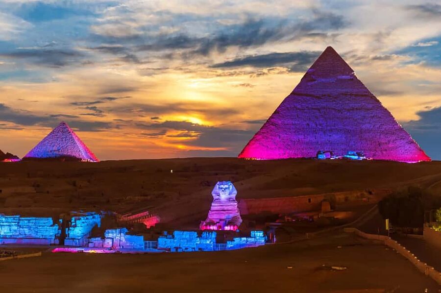 Cairo: Sound and Light Show at Giza Pyramids - What you will hear: Sphinx, pyramid construction, and named pharaohs