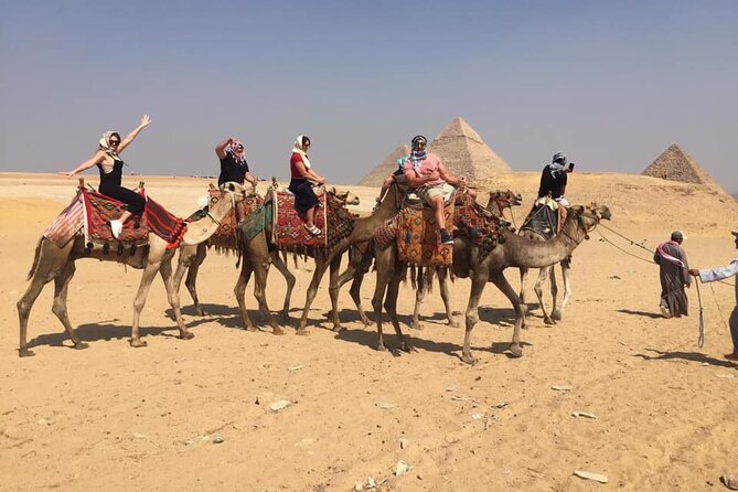 Camel Ride around Giza Pyramids Sunset or Sunrise or any time - What the 2-hour camel ride looks like, outside the gate