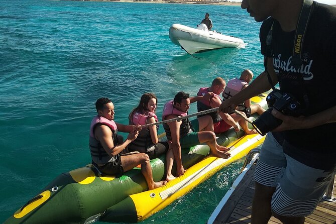 Dolphin tour & banana boat fun with snorkeling from Hurghada - Banana Boat and Sofa Boat Fun, Only When Weather Allows