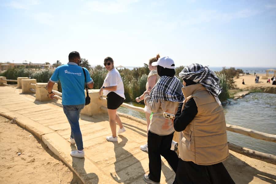 From Cairo: Desert Safari, Camel Ride, Magic Lake, & Lunch - Wadi El Rayan waterfalls: desert water, real photos, and a calmer ride