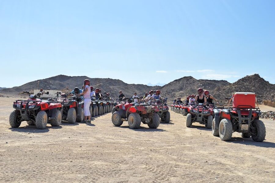 From El Gouna: Dry Canyon Quad Bike Morning Tour - Pickup from El Gouna, then the quad training at the motor park