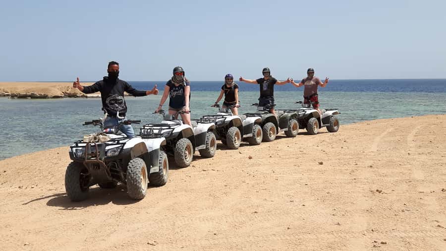 From Hurghada: Makadi Bay ATV Tour - The Rock Formation and the Remote Beach Moment by the Coast