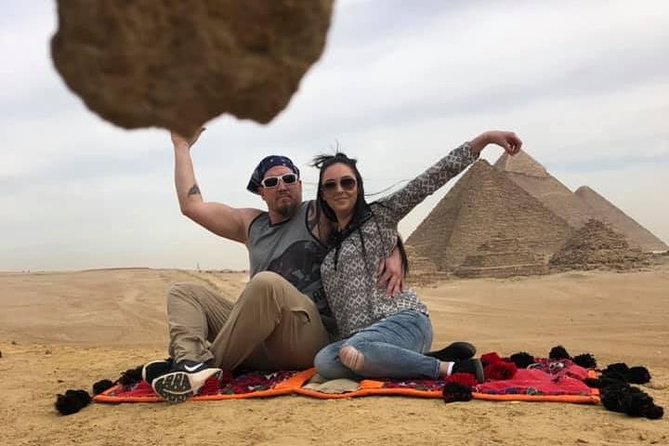 Full day tour to Pyramids Sphinx and Egyptian Museum of Cairo - Pyramids of Giza: the view starts at the base