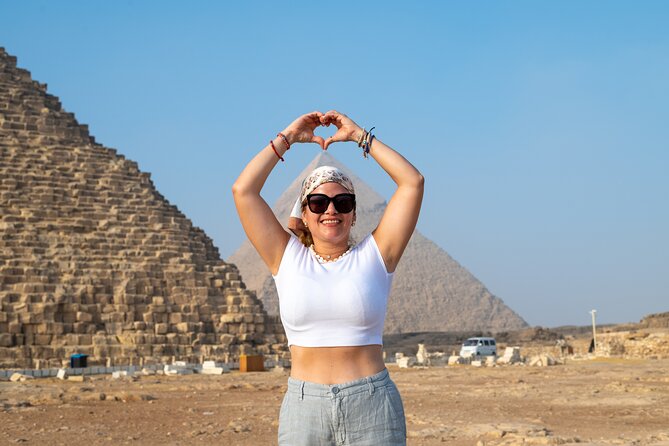 Giza Pyramids and Sphinx with Camel ride & Mummification Temple - The panoramic photo stop: views of all three pyramids