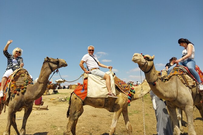 Giza Pyramids, Camel Ride, ATV and Shopping Tour w/ Dinner Cruise - First Stop: Pyramids of Giza and the Great Sphinx, With a Guide in Your Corner