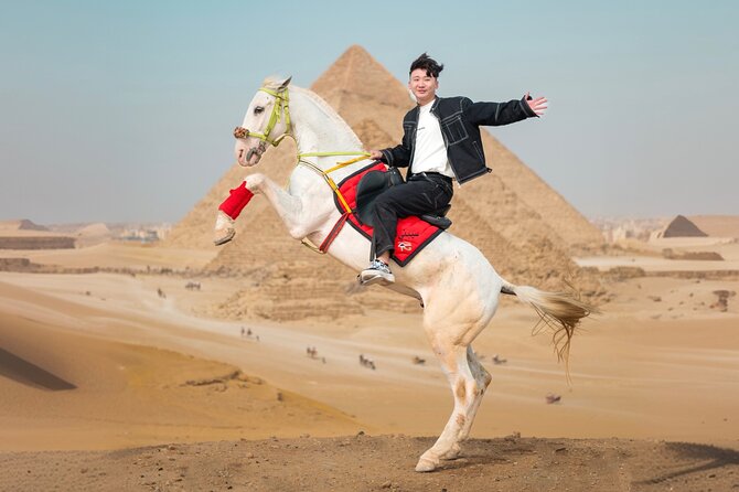 Giza Pyramids Photoshoot with Jumping Horse, Camel and Sphinx - Stop 1: Great Pyramid of Khufu (Khufu) photos that feel close up