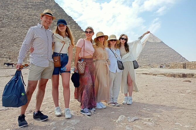 Giza Pyramids, Sphinx & inside the Great Pyramid of Khufu - First Stop on the Plateau: Cheops, Chephren, Mykerinus, Sphinx, and Khafre’s Temple