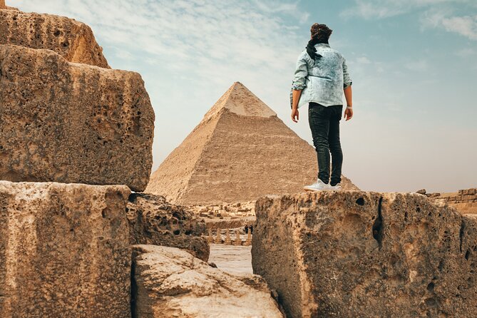 Giza Pyramids , Sphinx ,Saqqara and Memphis Private Tour - The Great Sphinx and the Solar Boat Museum area