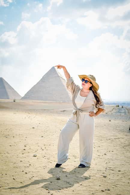 Hurghada: Cairo Pyramids, Sphinx & Egyptian Museum Day Trip - Giza Plateau: Great Pyramid of Khufu, Khafre, Menkaure, and the photo plan