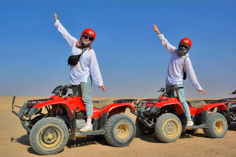 Hurghada: Desert Quad, Bedouin Village, and Camel Ride Tour - Driving 40 km in the Sahara: what the Red Sea mountain area feels like