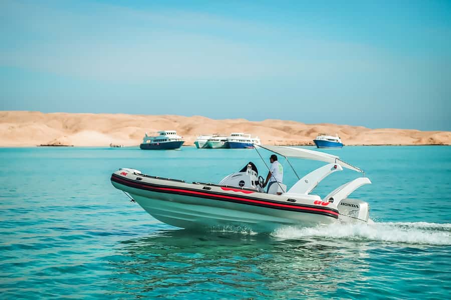Hurghada: Orange Bay & Magawish Island Speedboat with Lunch - Magawish Island: lunch with views, shade, and time to actually relax