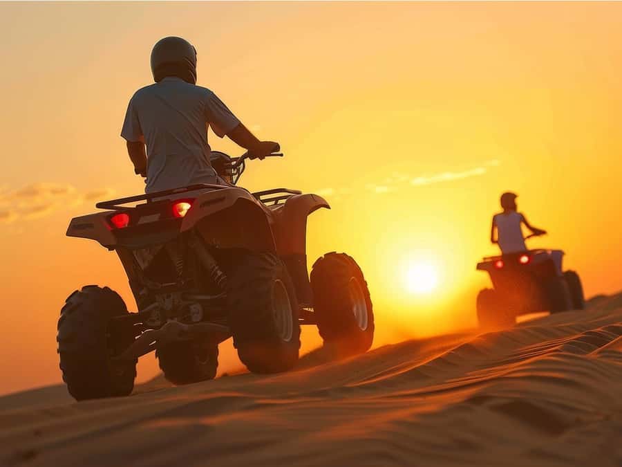 Hurghada: Quad Bike, Camel, Show, Dinner, & Stargazing Trip - Quad bike basics in the Hurghada desert (not a race)