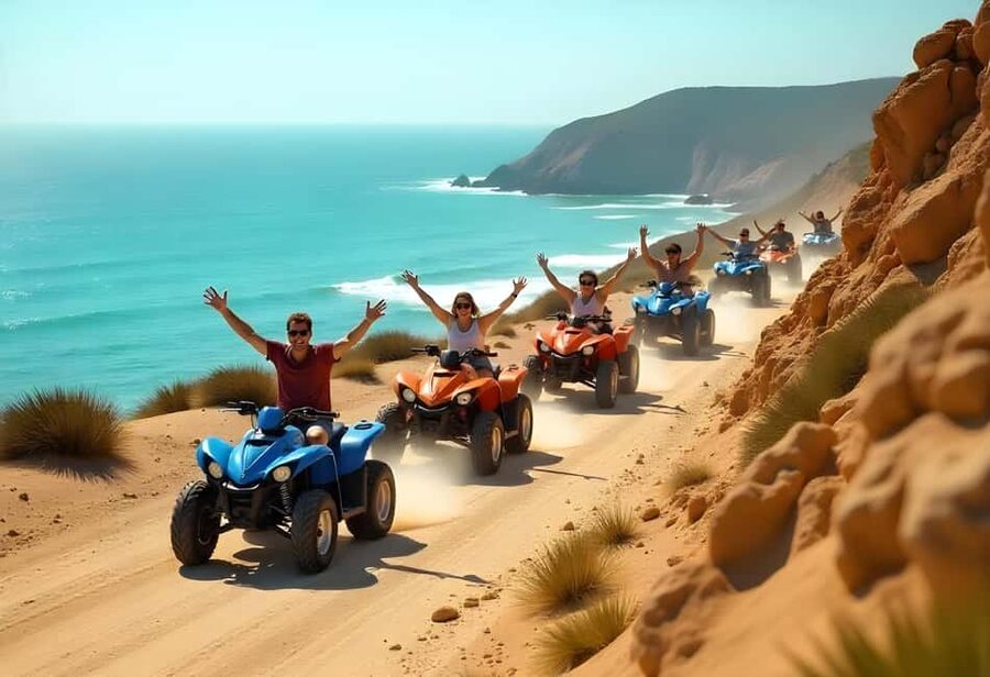 Hurghada: Sea and Mountains Quad or Buggy Family Tour - Quad biking to Makadi Bay, desert dunes, and the Sea photo stop