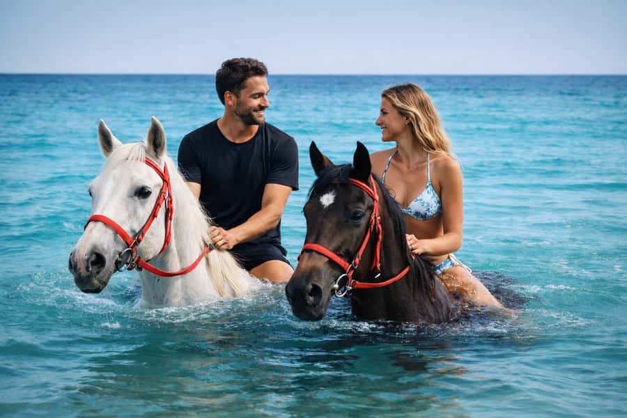 Hurghada: Sea & Desert Horse Riding tour/w Swimming&Transfer - Lucky Horses Stable in Hurghada: Desert to Red Sea by Horse