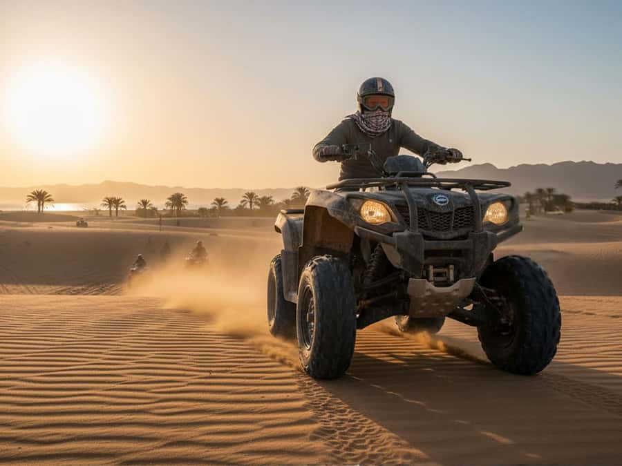 Makadi Bay: Sunrise Quad & Traditional Oriental Breakfast - Sunrise quad timing: from Makadi Bay to the desert at first light
