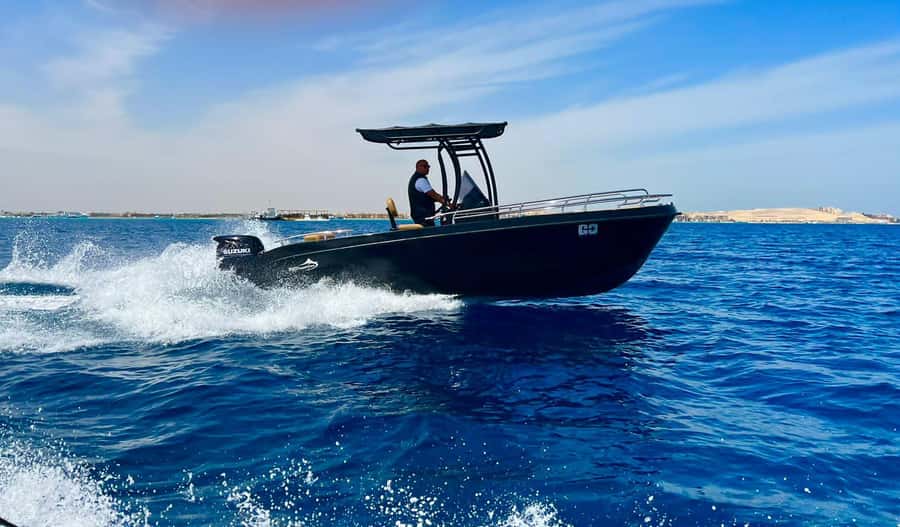 Makadi: Giftun Island Speedboat Cruise to Orange Bay & Lunch - The speedboat ride: fun, shaded, and sometimes cold