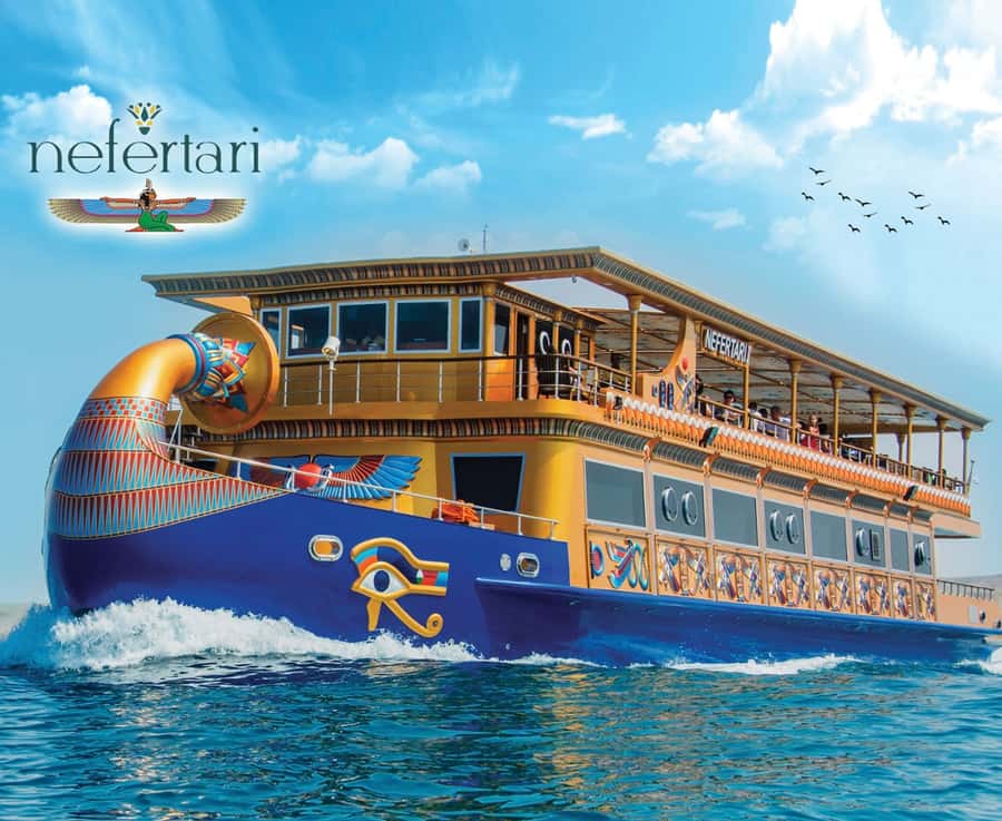 Marsa Alam: Nefertari Sunset/Morning Cruise & Snorkeling - Entering a pharaoh-style boat, then heading straight to the reef