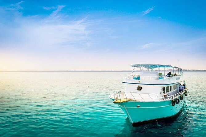 Orange Bay Island Luxury Boat With Lunch & Water Sport - Hurghada - Lunch at sea: seafood and grill buffet, plus drinks included