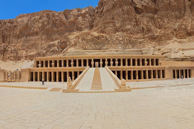 Private Full Day Tour to Luxor East and West banks & Felucca - Hatshepsut at Deir el Bahari: the terraces you can see from far away