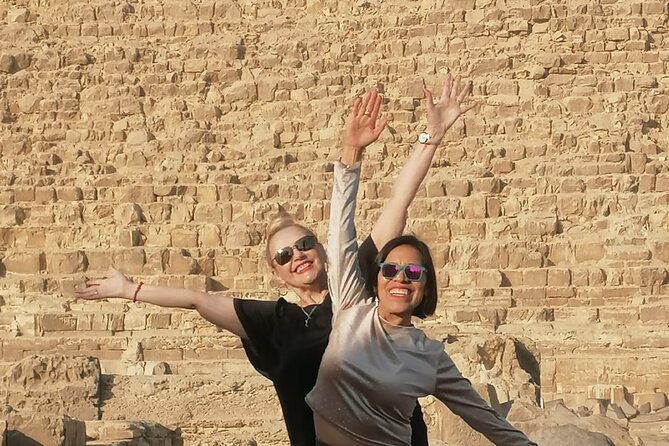 Private Giza Pyramids,Sphinx,camel,lunch, 2 tombs,Great Pyramid - Valley Temple of King Chephren: the quieter side of the complex