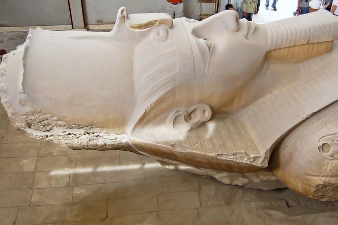 Private Tour: Pyramids of Giza Memphis Saqqara with Lunch - Memphis open-air museum: Ramses II up close and fragments with stories