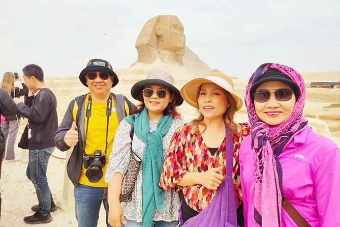 Private tour to Giza, Sakkara, Memphis with Camel and Lunch - Giza: camel ride first, then Cheops, Chefren, Mycerinus, and the Sphinx