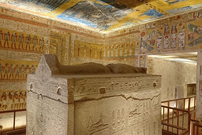 Private tour Valley of the Kings and King Tutankhamun Tomb - Ramses IX and Merenptah: color, scale, and symbolic ceilings