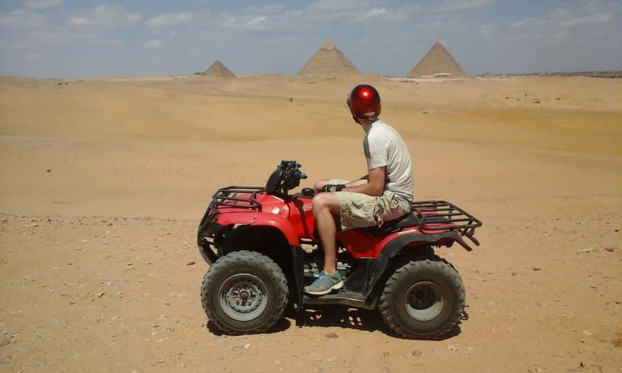 Pyramids of Giza: 1-Hour Quad Bike Desert Safari - Pickup, vehicle ride, and the safety briefing that matters