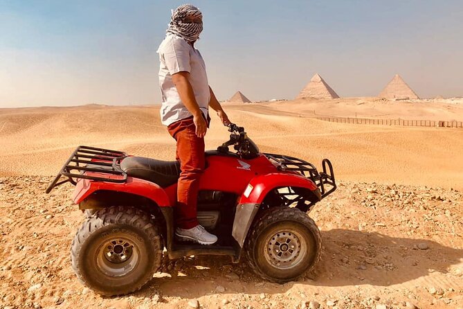 Quad Bike , Lunch and Camel Ride Private Tours from Cairo Giza Hotel - Your 4-Hour Schedule: From Hotel Pickup to Pyramids Desert Views