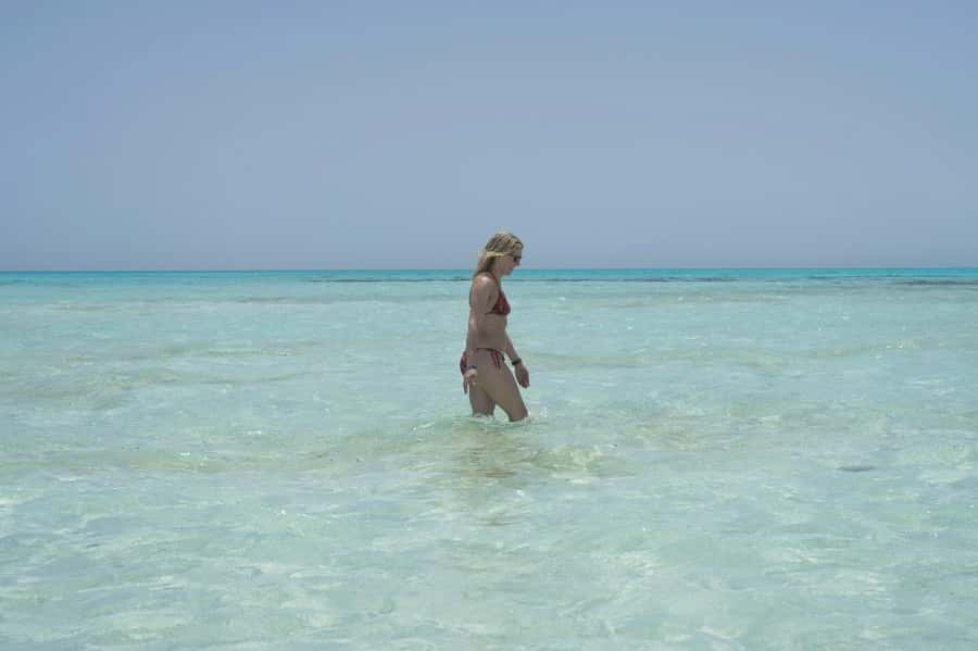 Sharm El Sheikh: Ras Mohamed Cruise with Snorkeling & Lunch - White Island: shallow water, white sand, and the tide check