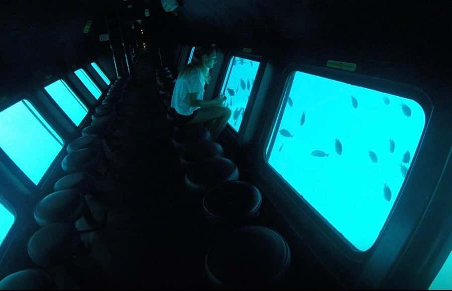 Sharm El-Sheikh: Seascope Submarine boat cruise with pickup - Underwater Comfort: 3 to 4 Meters Down in a Glass-Walled Observation Deck