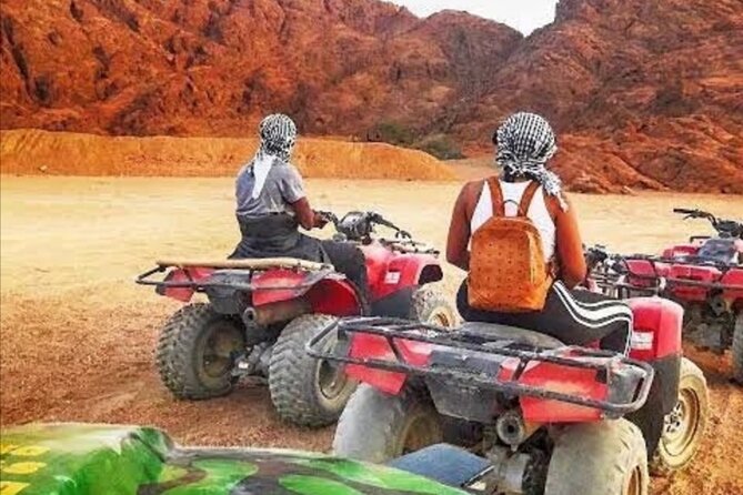 Sharm: Quad Bike or Car Buggy, Camel ride & optional VIP Bedouin Dinner & Show - Price and Value at About $22.50, Where You Get the Payoff